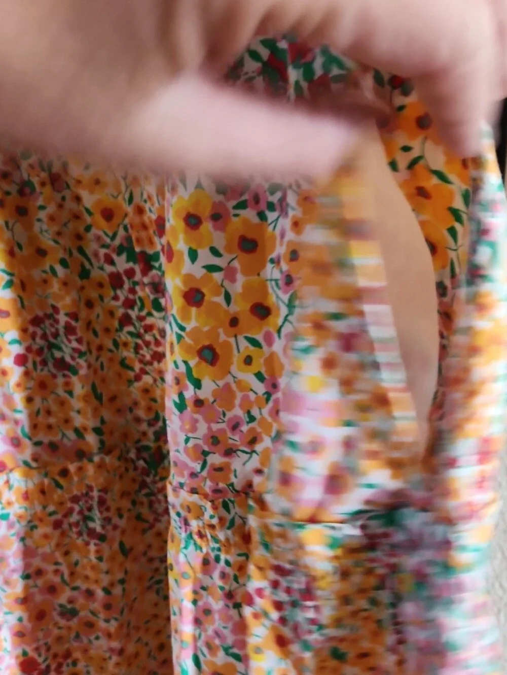 J. Crew White Floral Blouse with Yellow & Pink Flowers